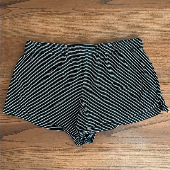 Calvin Klein Black and White Striped Pajama Shorts - Picture 3 of 4